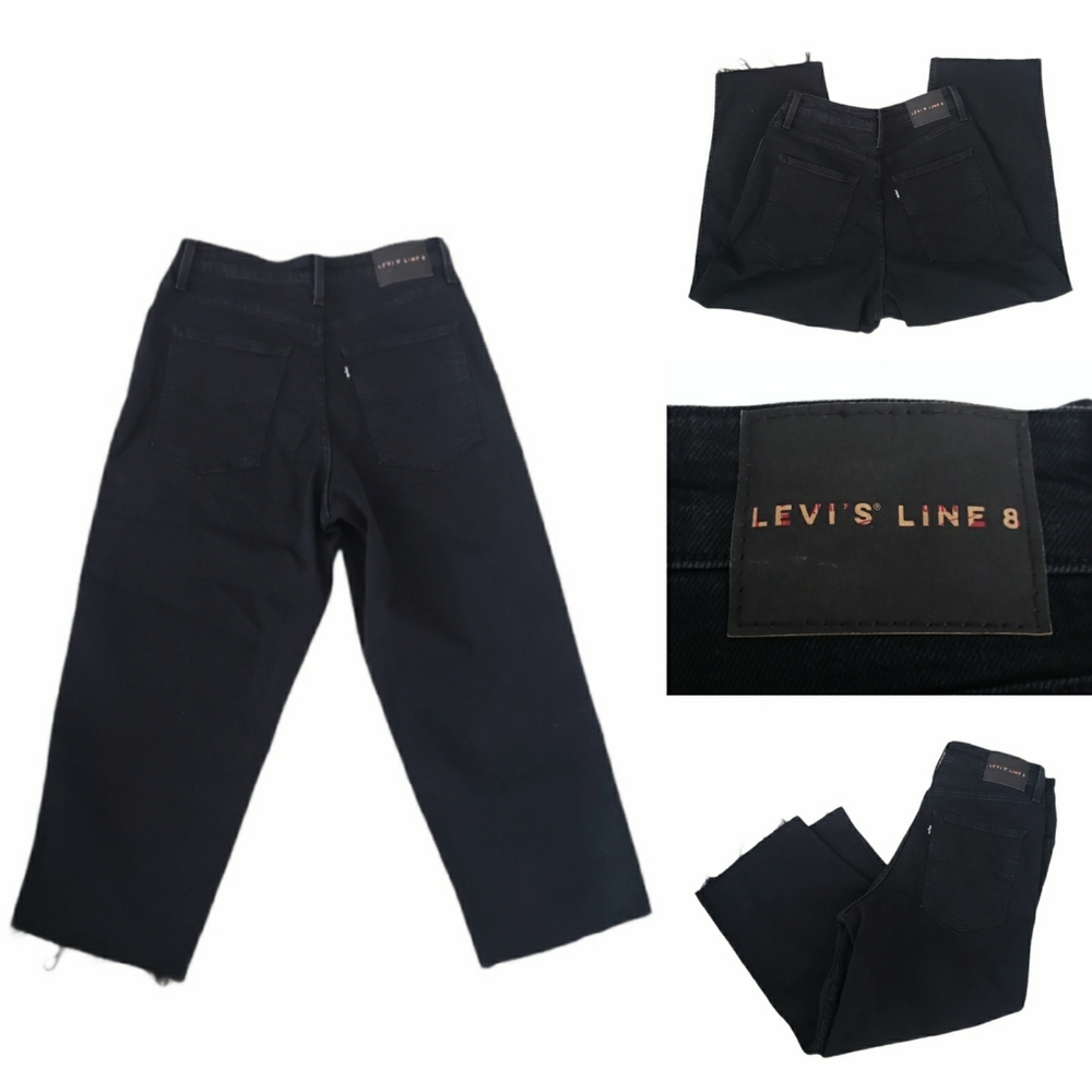 Levi's Ribcage Line 8 Premium Straight Ankle Jeans - Picture 2 of 15